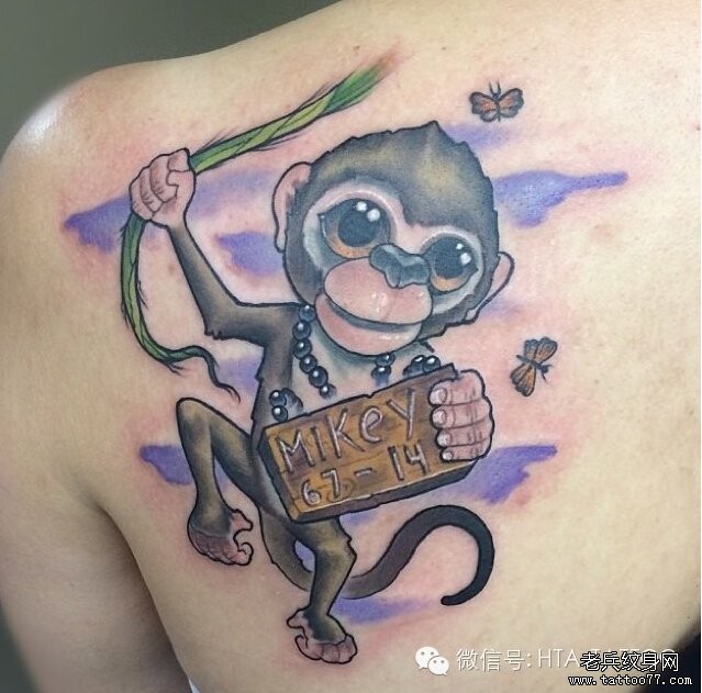 背上猴子纹身图案大全推荐
