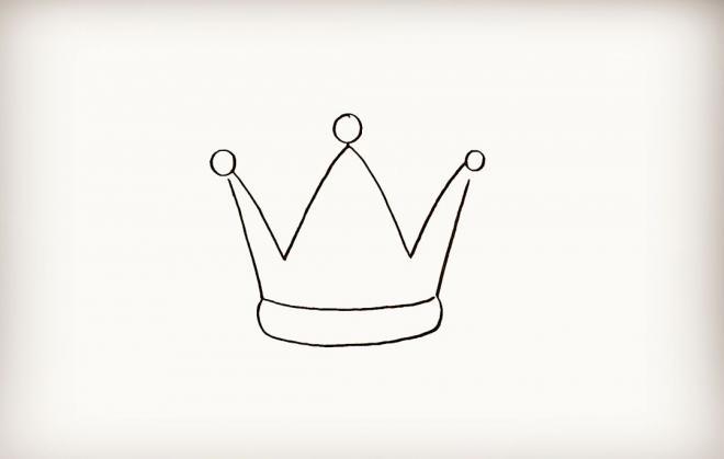 简单又漂亮的王冠简笔画步骤图片