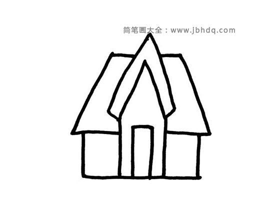 简单漂亮的小房子简笔画图片