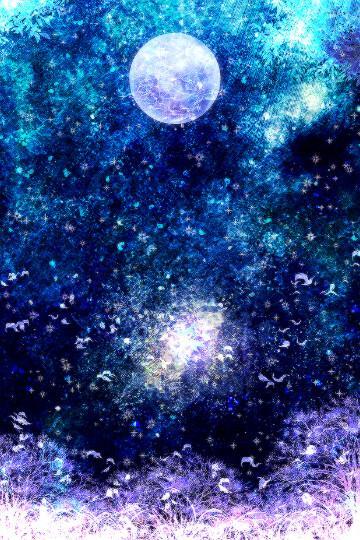 蓝紫色璀璨星空图片