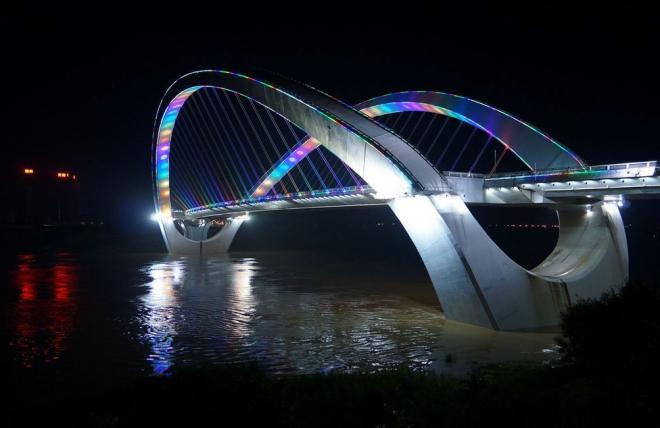 南宁大桥夜景图片，人生的每一笔经历，都在书写你的简历