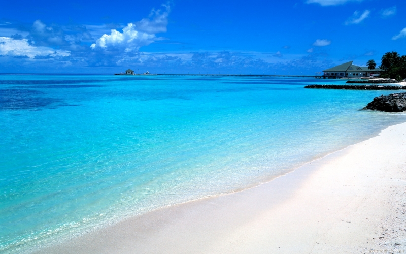 马尔代夫蔚蓝美景图片