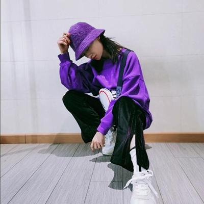 吴谨言紫色衣服写真图片