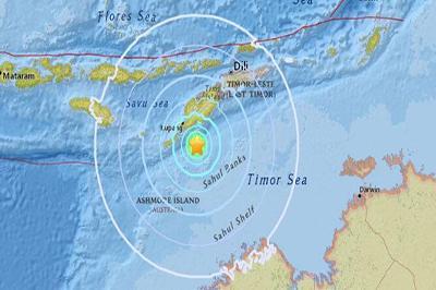 帝汶岛海域地震图片